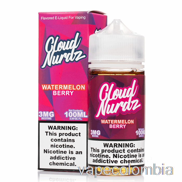 Vape Recargable Sandía Berry - Cloud Nurdz - 100ml 3mg